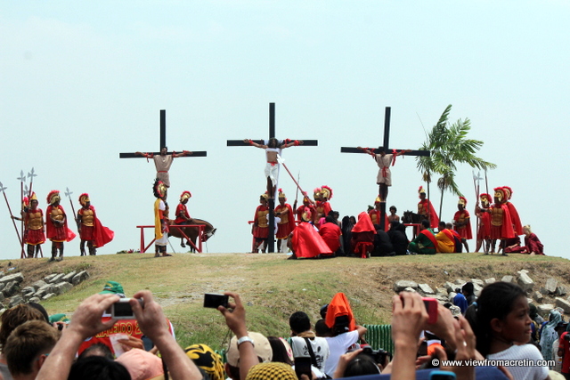 A reenactment of the crucifixion in San Fernando, Philippines