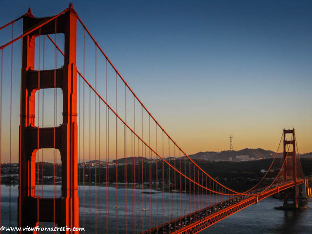 View of the Day - Golden Gate Bridge at Sunset, San Francisco, California