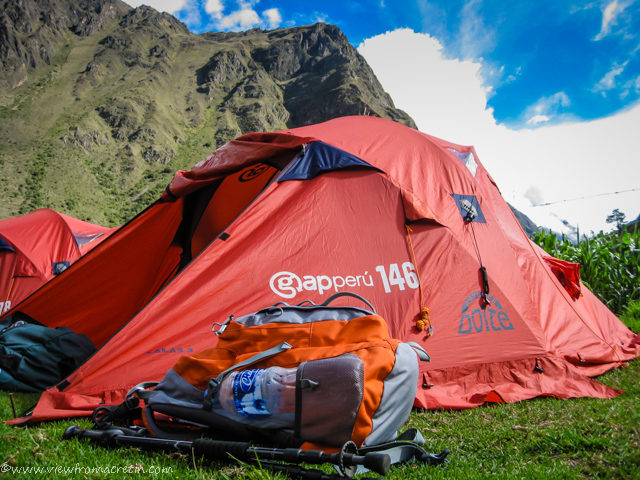 View of the Day - Camping on the Inca Trail, Peru, South America